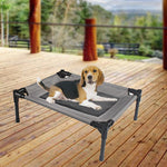 Ajexen Oxford Cloth Elevated Dog Bed – Removable, Washable, Breathable Trampoline Pet Bed for Small Dogs, Durable Iron Frame, Grey