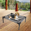 Ajexen Oxford Cloth Elevated Dog Bed – Removable, Washable, Breathable Trampoline Pet Bed for Small Dogs, Durable Iron Frame, Grey