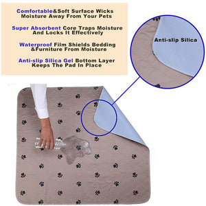 Ajexen Pet Dog Paw Print Non-Slip Cushion – Soft Washable Dog Mat, Durable Pet Bed Pad for All Breeds