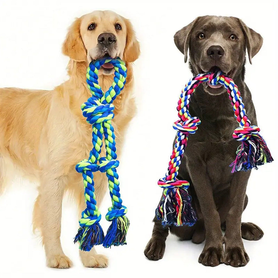 Ajexen Durable Dog Rope Toy – Teeth Cleaning, Tug of War, Interactive Chew Toy for Aggressive Chewers