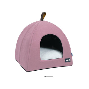 Ajexen Fluffy Velvet Pet Nest – Cozy Cat & Small Dog Bed in Blue, Pink, or Gray, Sizes S-L