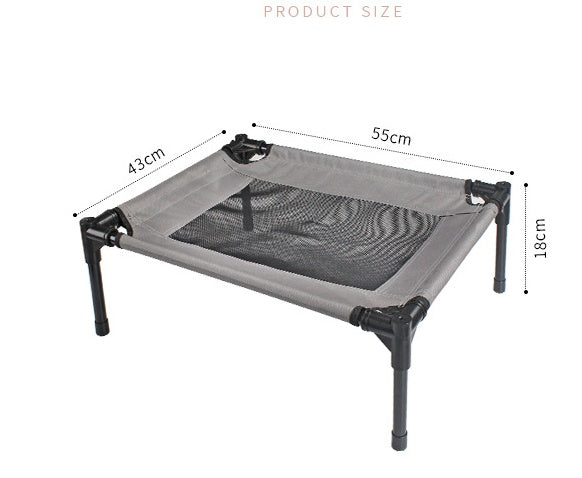Ajexen Oxford Cloth Elevated Dog Bed – Removable, Washable, Breathable Trampoline Pet Bed for Small Dogs, Durable Iron Frame, Grey