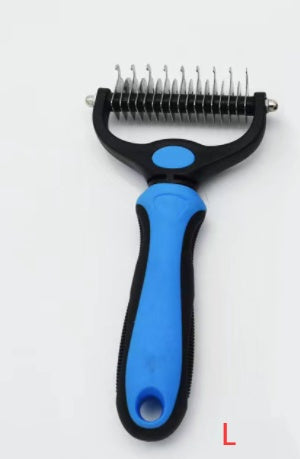 Ajexen Stainless Steel Pet Knot Comb – Hair Removal & Detangling Brush for Dogs & Cats, Double/Single-Sided Grooming Tool