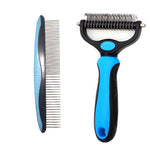 Ajexen Stainless Steel Pet Knot Comb – Hair Removal & Detangling Brush for Dogs & Cats, Double/Single-Sided Grooming Tool