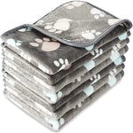 Ajexen Soft Coral Fleece Pet Blanket for Dogs & Cats – Cozy Paw Print Throw for Beds, Crates & Travel