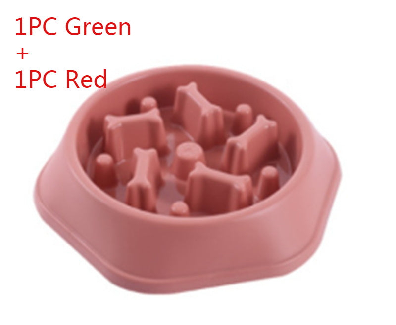 Ajexen Home Style Bone Slow Feeder Dog Bowl – Anti-Choking Design, Prevents Bloating