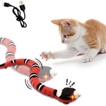 Ajexen Interactive Cat Toy Snake – Smart Sensing USB Rechargeable RC Snake with LED Eyes & Infrared Sensor