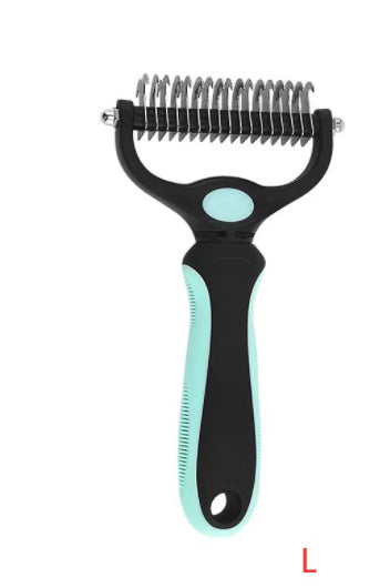 Ajexen Stainless Steel Pet Knot Comb – Hair Removal & Detangling Brush for Dogs & Cats, Double/Single-Sided Grooming Tool