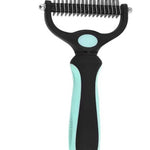 Ajexen Stainless Steel Pet Knot Comb – Hair Removal & Detangling Brush for Dogs & Cats, Double/Single-Sided Grooming Tool