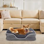Ajexen Memory Foam Pet Bed for Dogs & Cats – Orthopedic Comfort, Washable Cover, Waterproof Liner & Non-Slip Base