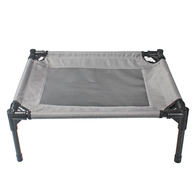Ajexen Oxford Cloth Elevated Dog Bed – Removable, Washable, Breathable Trampoline Pet Bed for Small Dogs, Durable Iron Frame, Grey