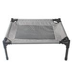 Ajexen Oxford Cloth Elevated Dog Bed – Removable, Washable, Breathable Trampoline Pet Bed for Small Dogs, Durable Iron Frame, Grey