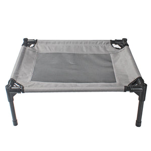 Ajexen Oxford Cloth Elevated Dog Bed – Removable, Washable, Breathable Trampoline Pet Bed for Small Dogs, Durable Iron Frame, Grey