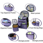 Ajexen Multifunctional Pet Travel Storage Bag – Oxford Cloth, Large-Capacity Organizer for Outdoor Trips, Purple