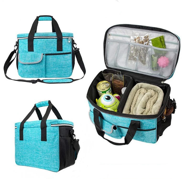 Ajexen Pet Travel Lunch Bag – Portable Food Storage Box with Foldable Bowl, Large Capacity