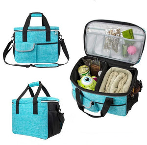 Ajexen Pet Travel Lunch Bag – Portable Food Storage Box with Foldable Bowl, Large Capacity