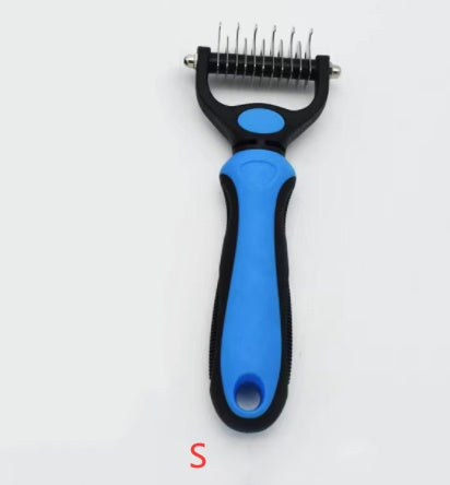 Ajexen Stainless Steel Pet Knot Comb – Hair Removal & Detangling Brush for Dogs & Cats, Double/Single-Sided Grooming Tool