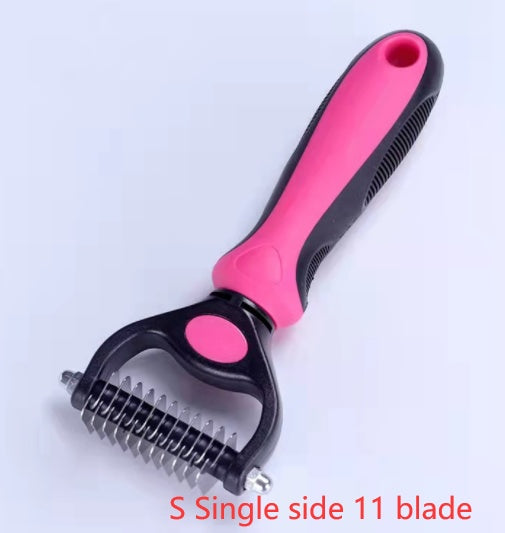 Ajexen Stainless Steel Pet Knot Comb – Hair Removal & Detangling Brush for Dogs & Cats, Double/Single-Sided Grooming Tool