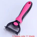 Ajexen Stainless Steel Pet Knot Comb – Hair Removal & Detangling Brush for Dogs & Cats, Double/Single-Sided Grooming Tool