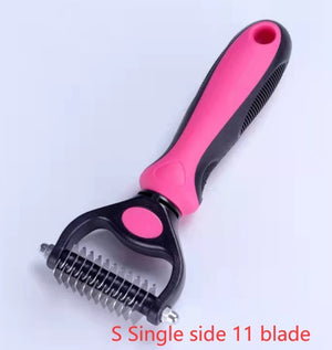 Ajexen Stainless Steel Pet Knot Comb – Hair Removal & Detangling Brush for Dogs & Cats, Double/Single-Sided Grooming Tool