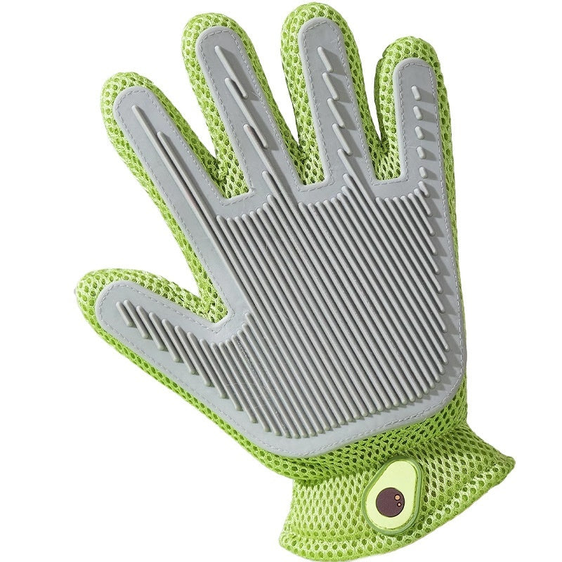 Ajexen Pet Bath & Grooming Gloves – Double-Sided Hair Removal & Massage Comb for Cats & Dogs