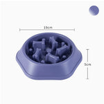 Ajexen Home Style Bone Slow Feeder Dog Bowl – Anti-Choking Design, Prevents Bloating