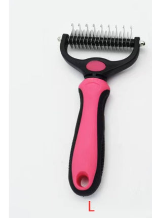 Ajexen Stainless Steel Pet Knot Comb – Hair Removal & Detangling Brush for Dogs & Cats, Double/Single-Sided Grooming Tool
