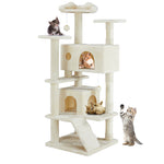 Ajexen Multi Functional Cat Treehouse | Cat Climbing Frame, Scratching Post & Play Tower for Indoor Cats