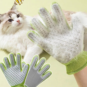 Ajexen Pet Bath & Grooming Gloves – Double-Sided Hair Removal & Massage Comb for Cats & Dogs
